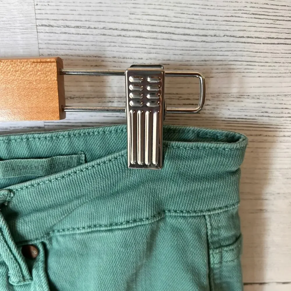 Judy Blue Jeans Womens Size 13/31 Green Garment Dyed Boot Cut Raw Hem - Picture 10 of 16